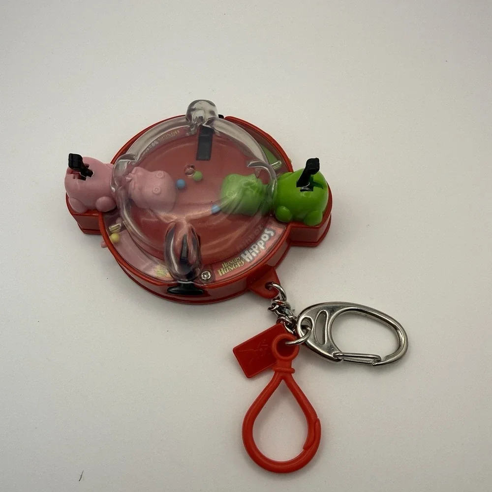 Vintage 2000 Hungry Hungry Hippos Game Keychain Tavel Game Hasbro Basic Fun Inc